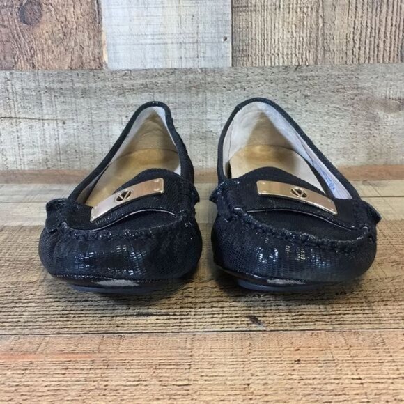 Vionic Black‎ Sydney Driver Moccasin Flats Womens 7.5 Slip On Loafer Shoes - Picture 2 of 14